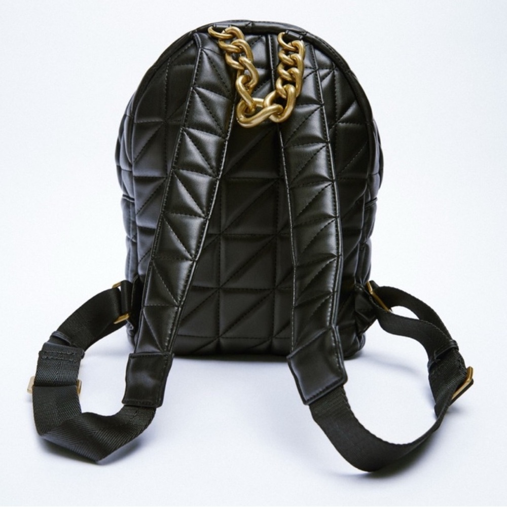 Zara quilted backpack purse.